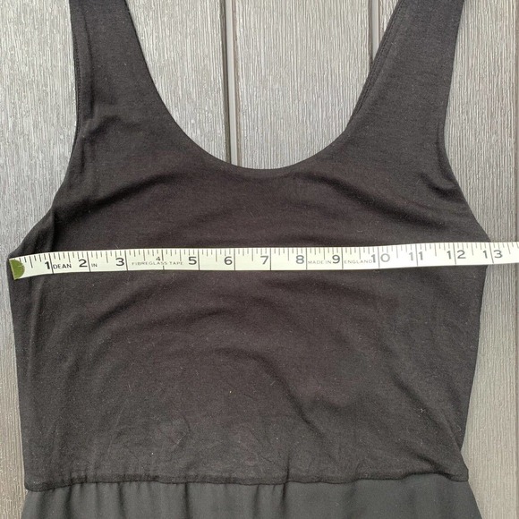 Vince Camuto Womens Black Tank Dress Mini with Long Chiffon Overlay Size XS - Picture 7 of 11